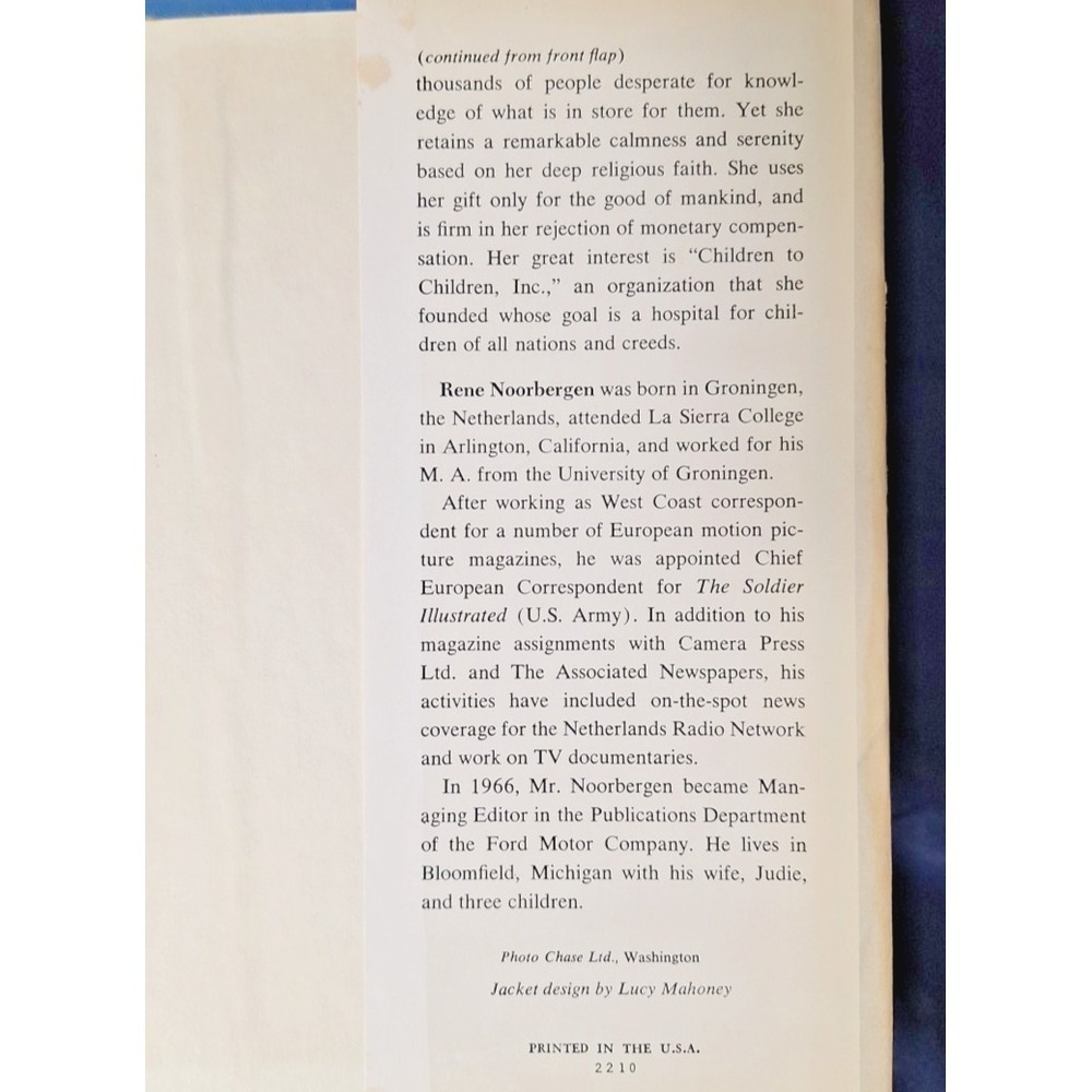 My Life and Prophecies Jeane Dixon HC 1st Ed 1969 Christian New Age Prophecy - Picture 14 of 16